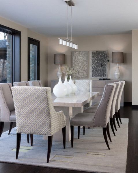 Contemporary Dining Room Design Ideas with White Marble Dining .