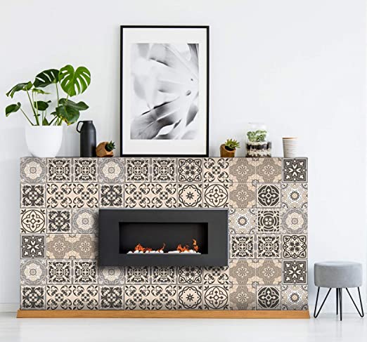 Amazon.com: Mi Alma DIY Tile Fireplace Makeover Heat-Resistant .