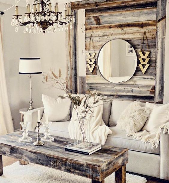 Chic Details for Cozy Rustic Living Room Décor | Living room decor .