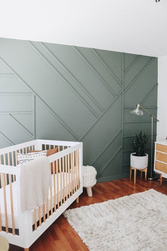 Upgrade Your Bedroom Accent Wall With This Stunning DIY | Green .