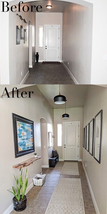 Long Entryway Ideas - Our Entry Hallway Before/After | Narrow .