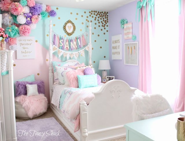 Sami Says AG & The Fancy Shack Girls Pastel Bedroom Room makeover .