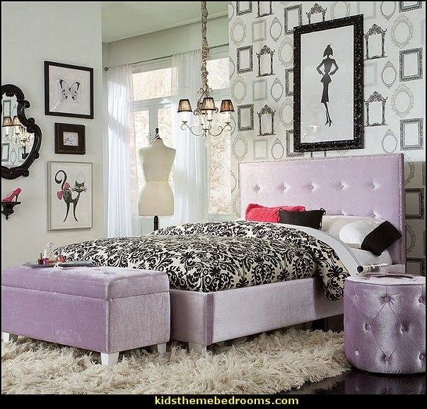 Fashionista - Diva Style bedroom decorating - runway theme bedroom .