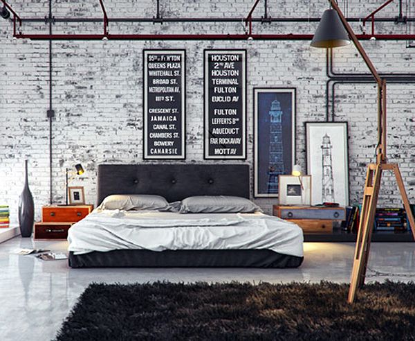 15 Industrial Bedroom Designs | Industrial bedroom design .