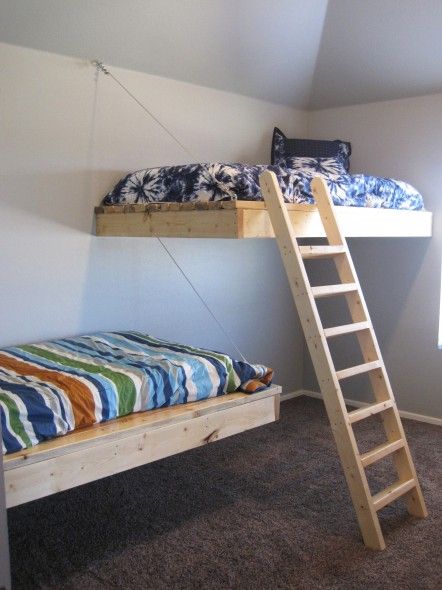 make your own floating beds for kids rooms! totally do-able .