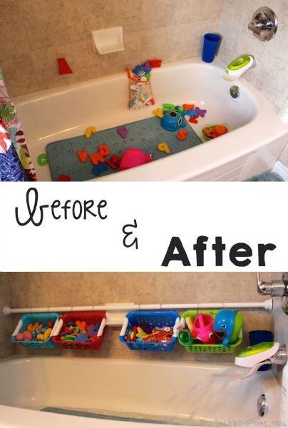 Four Simple Tips on Organizing the Kids' Bathroom | Bath toy .