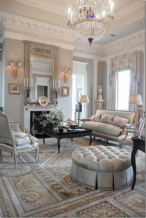 Chic and Luxurious Large French Style Living Room Ideas | French .