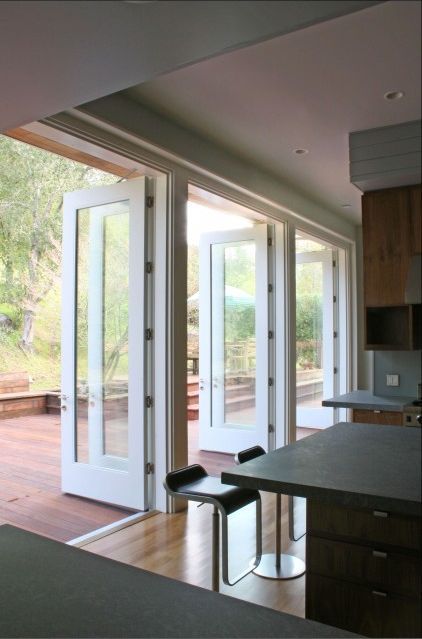 Multiple French doors. If you have an expanse of unconnected .