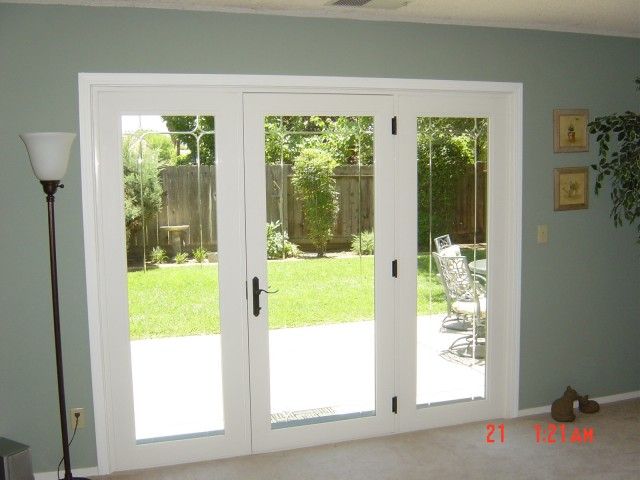 Triple full-view French doors | French doors patio, French doors .