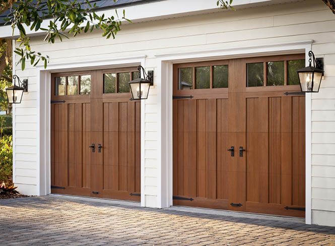 10 Astonishing Ideas for Garage Doors to Try at Home | Faux wood .