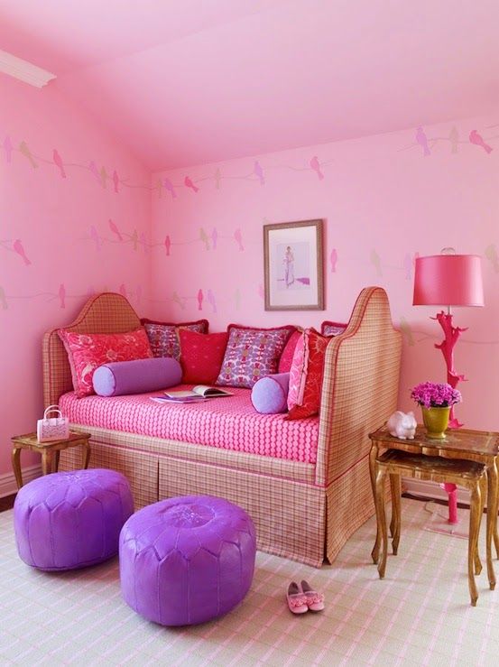 Great Color Combo- Purple and Pink | Pink bedroom for girls, Girl .