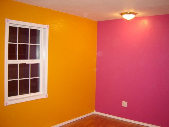 orange and pink rooms | Bright Pink and Orange Bedroom - Girls .