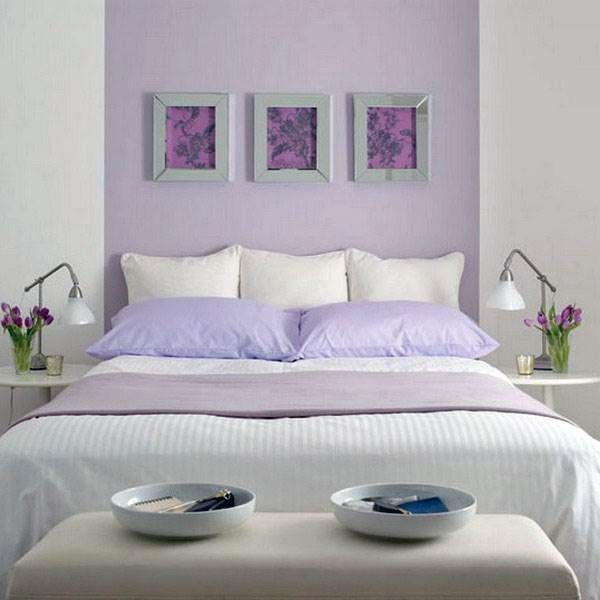 Purple and white bedroom combination ideas | Lilac bedroom .
