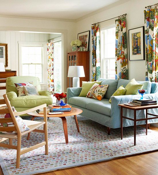 Add Color to Your Living Room | Living room color schemes, Family .