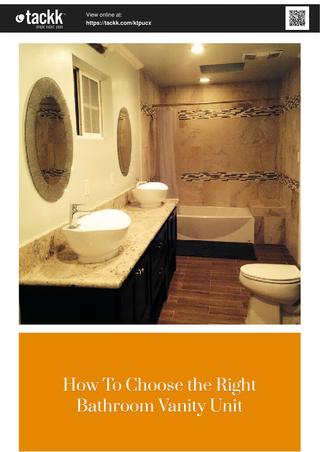 How to choose bathroom vanity units by Daniella Bun - iss