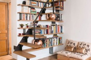 Cool Staircase Design Idea That Combine It With A Library (con .