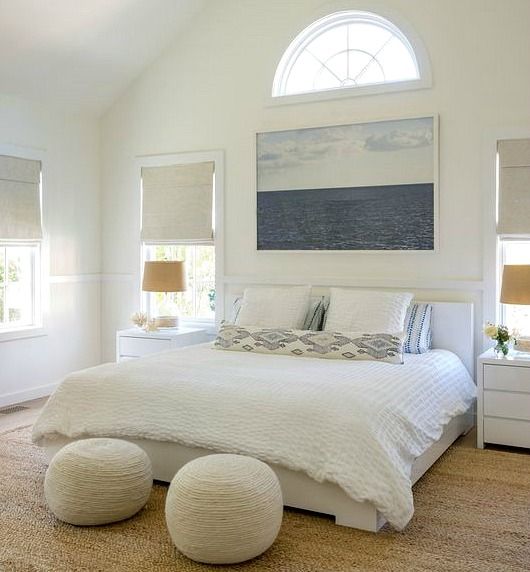 Neutral White & Beige Coastal Bedrooms with a Modern Flair in 2020 .