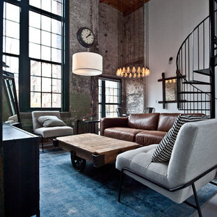 75 BEST Industrial Living Room Pictures & Ideas | Hou
