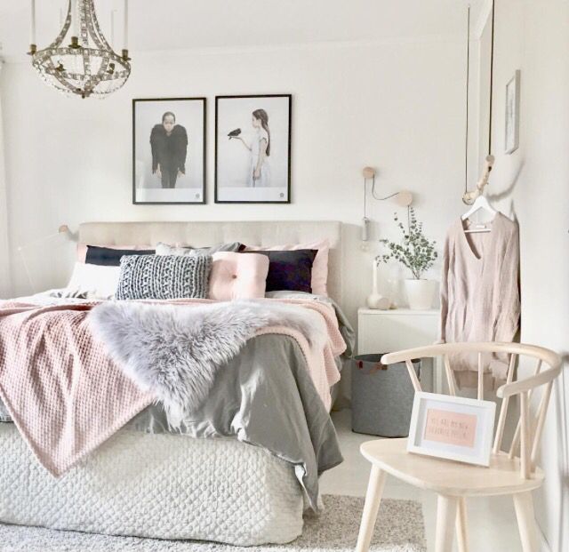 If you're girly, like me this is the perfect bedroom inspo for you .