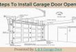 Steps to install garage door open