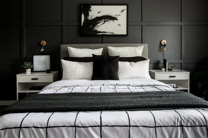 A Monochrome Modern Bedroom Reveal | White bedroom design, Stylish .