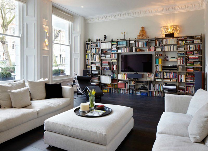 Bookcase Living Room large bookshelf XKDYMQU | London living room .