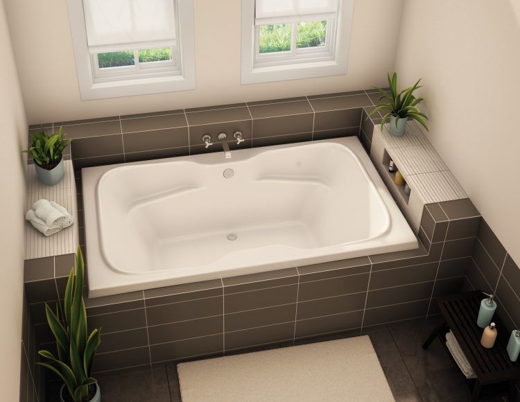 20 Bathrooms With Beautiful Drop In Tub Designs | Bathtub surround .