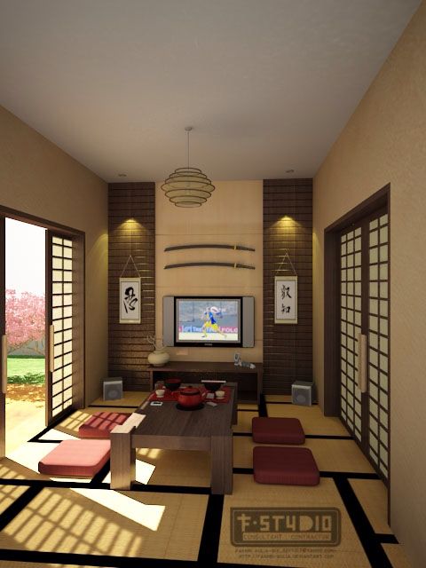Japanese living room | Japanese home decor, Japanese living rooms .