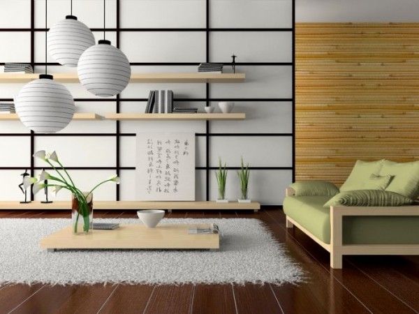 Japanese style interior design | Japanese living room decor .