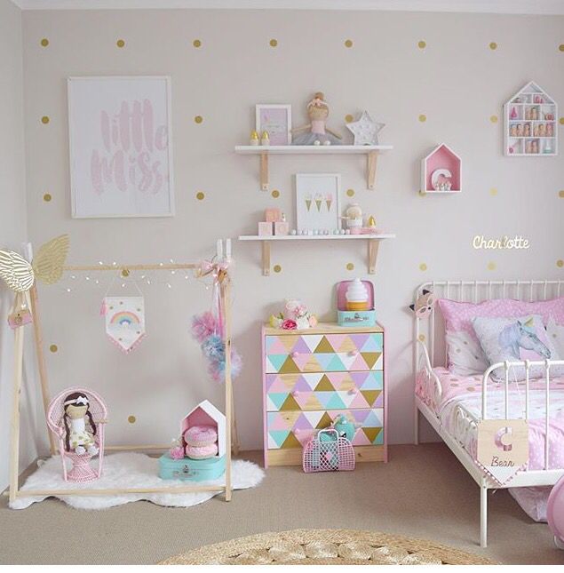 Little girls room. Pastel colors. Girl room. Girly. | Toddler girl .