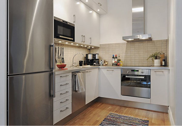 Compact Kitchen Design for Small Space and Modern Apartmen