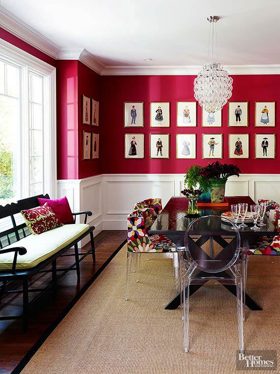 Decorating with Shades of Wine Colors | Red walls, Decor, Room dec