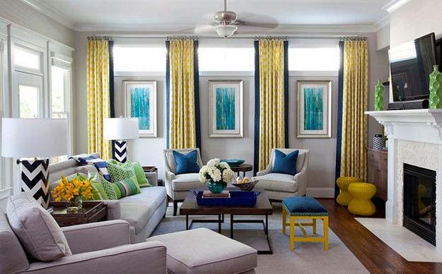 Trendy Color Combinations for Modern Interior Design in Blue and .