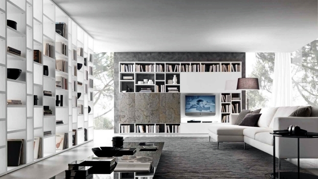 Bookshelf systems from Presotto Italia – a highlight in the living .