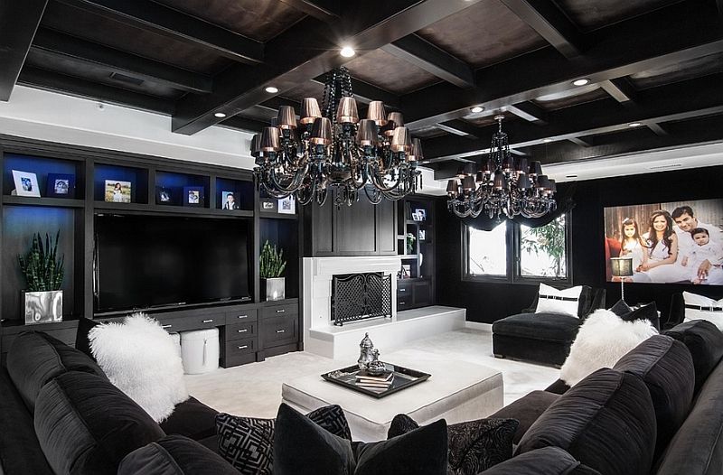 Black And White Living Rooms Design Ideas | Contemporary family .