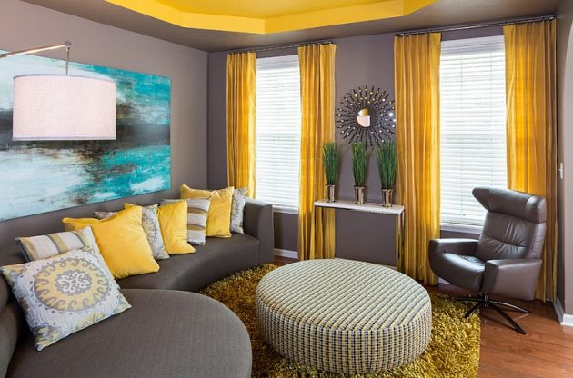 18 Inspirational Ideas For Decorating The Living Room With Yellow .