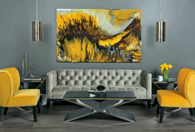 18 Inspirational Ideas For Decorating The Living Room With Yellow .