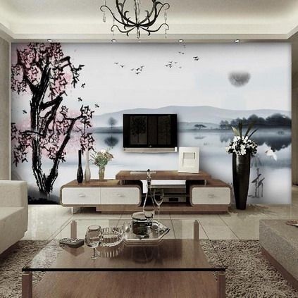 Impressive Japanese Tree Blossom Wall Murals Stickers for Classic .