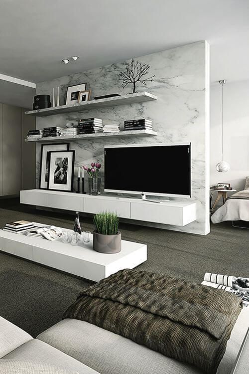40 TV Wall Decor Ideas | Living room modern, Luxury apartments .