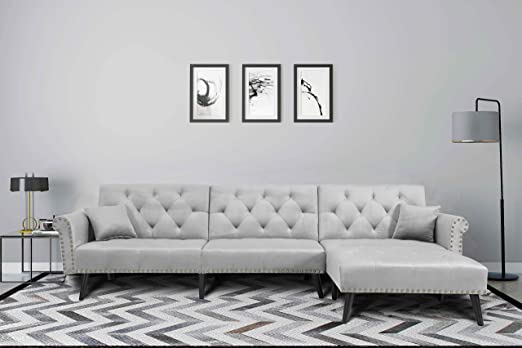 Amazon.com: Harper&Bright Designs Sofa Bed Set Sectional Sofa .