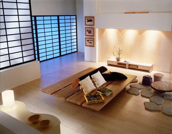 Living room With Japanese Style
