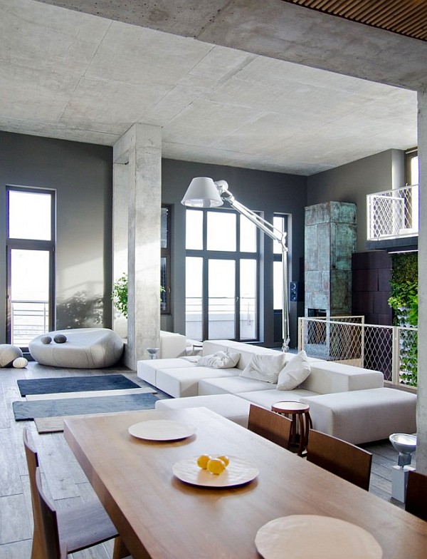 Contemporary Loft in Kiev Stuns with Industrial Desi