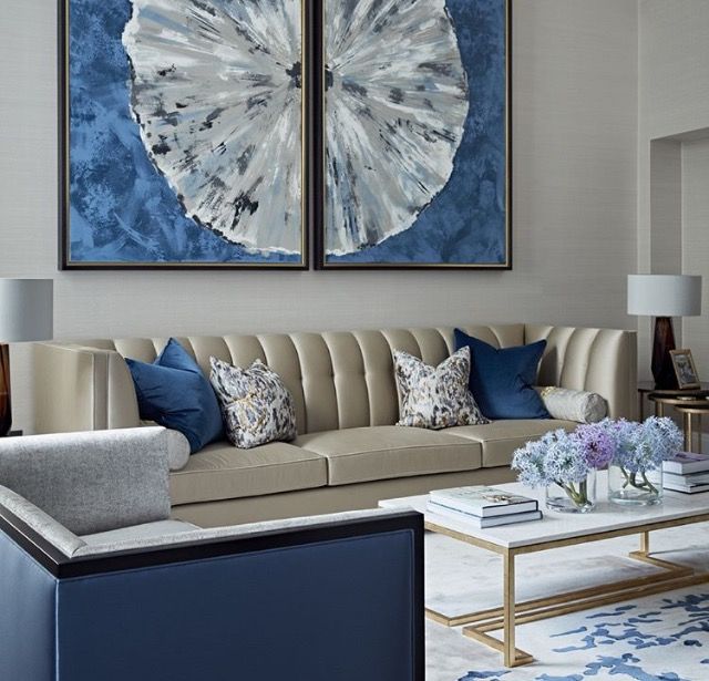 100 Modern Home Decor Ideas | Beige living rooms, Blue living room .
