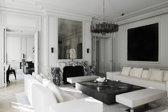 Luxurious Living Room White Interior
Design