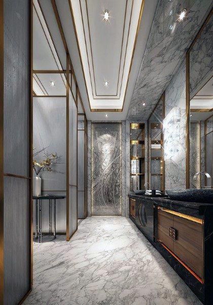 Contemporary Master Bathroom Ideas #Homeinteriordesign .