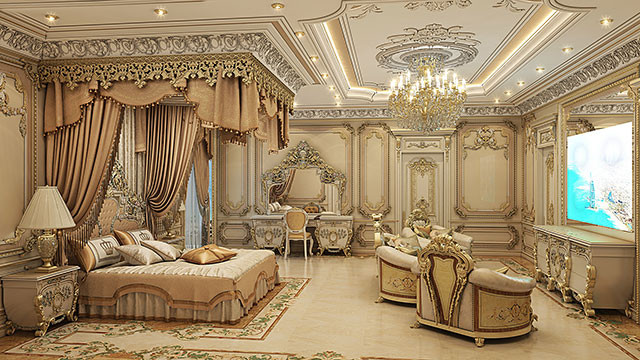 Bedroom Interior Design in Dubai by Luxury Antonovich Desi