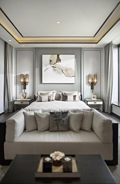 Contemporary luxury master bedroom design #BedroomHomeDecorILove .