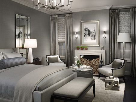 Luxury Dark Grey Wall Themes and Elegant Warm Lighting in Small .