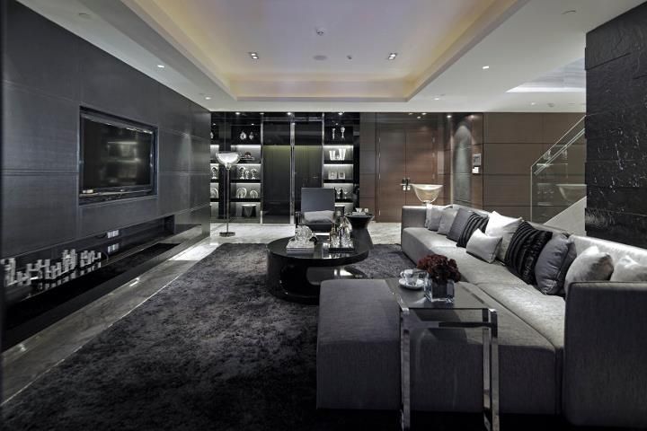 Excellent Luxurious Living Room Designs | Black carpet living room .