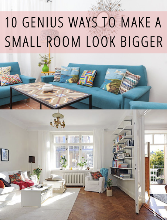 10 Genius Ways To Make A Small Room Look Bigger | Small room .